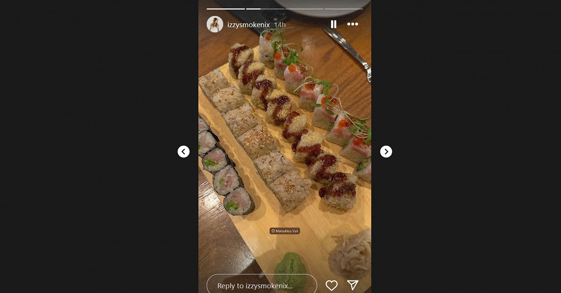 Still from Bo Nix's wife Izzy's Instagram story/@izzysmokenix